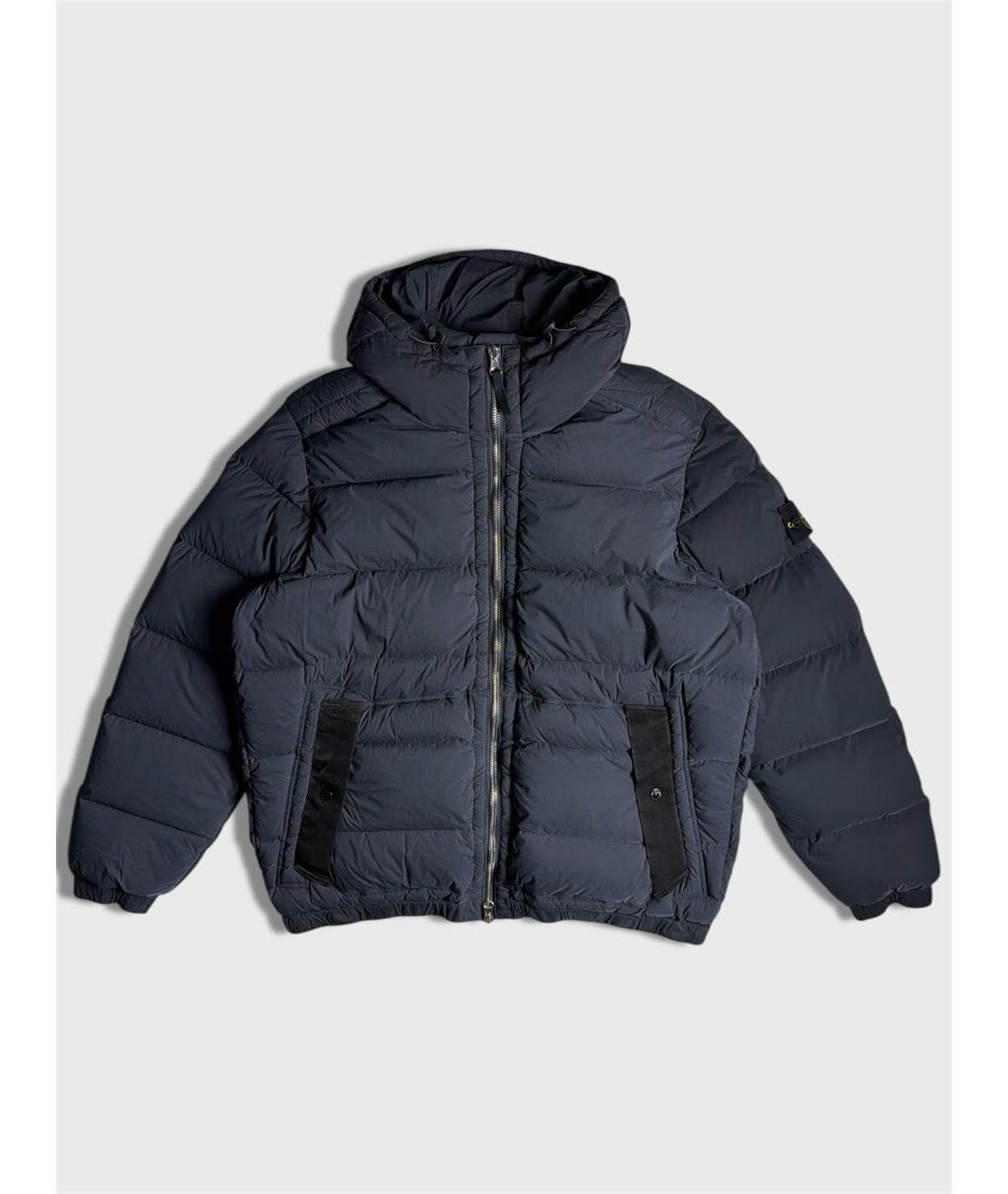 STONE ISLAND Темно-синий пуховик, фото 6