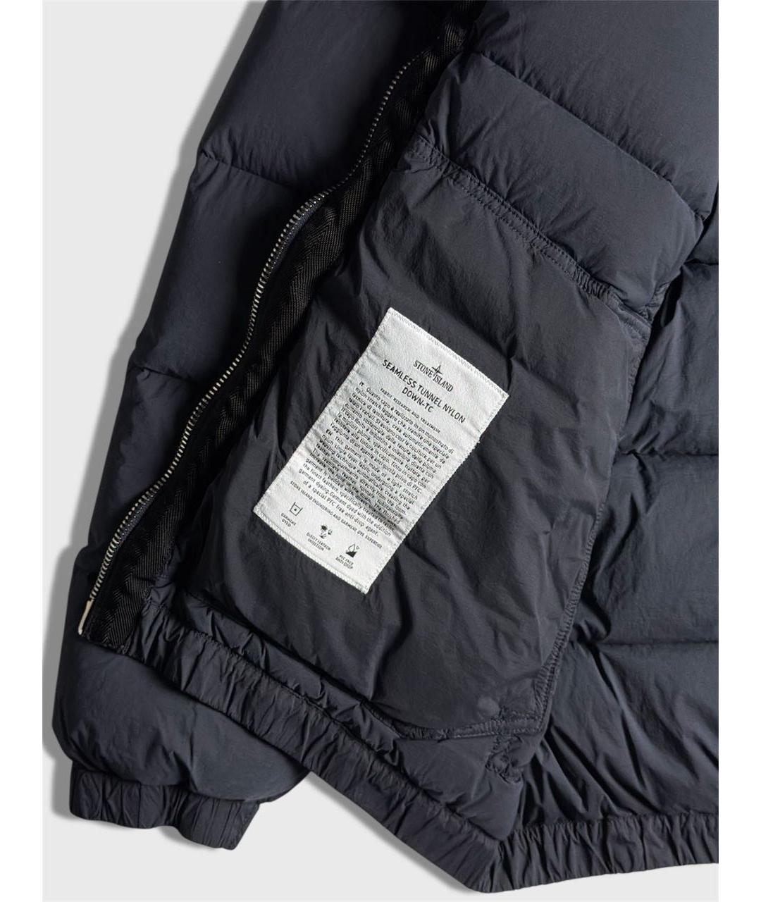 STONE ISLAND Темно-синий пуховик, фото 4