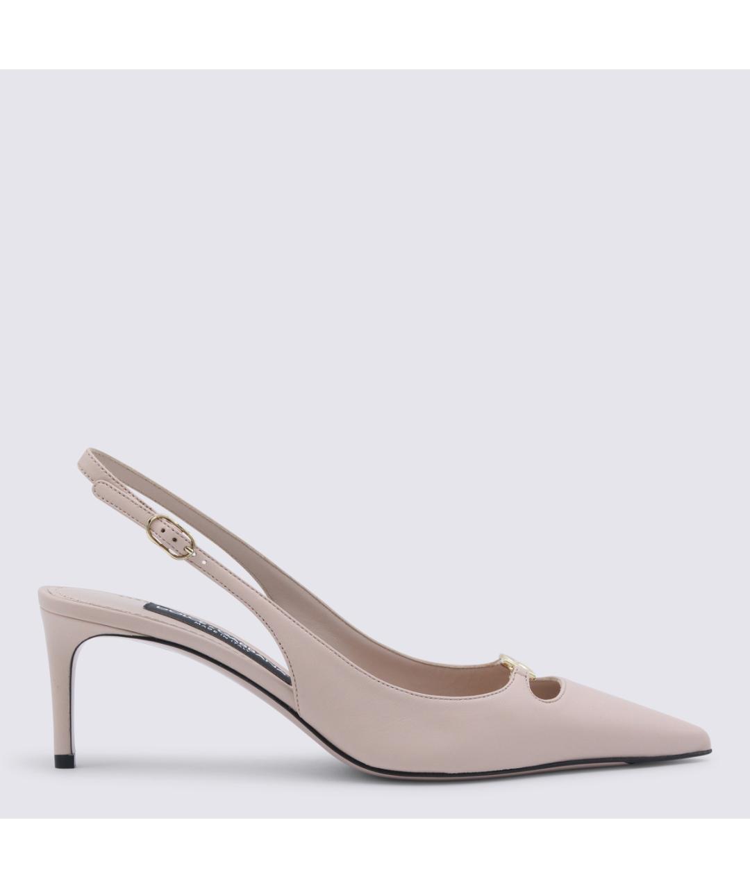 DOLCE&GABBANA Розовые кожаные туфли, фото 2