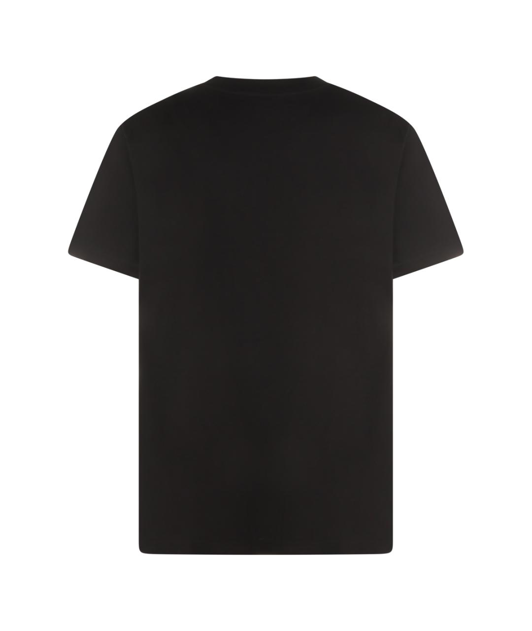 MOSCHINO Черная хлопковая футболка, фото 2