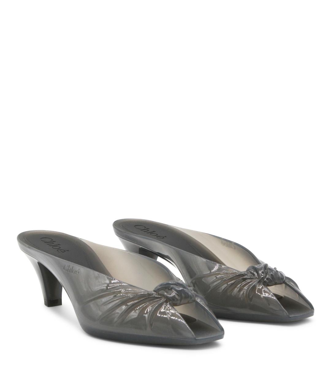 CHLOE Серые резиновые мюли, фото 2