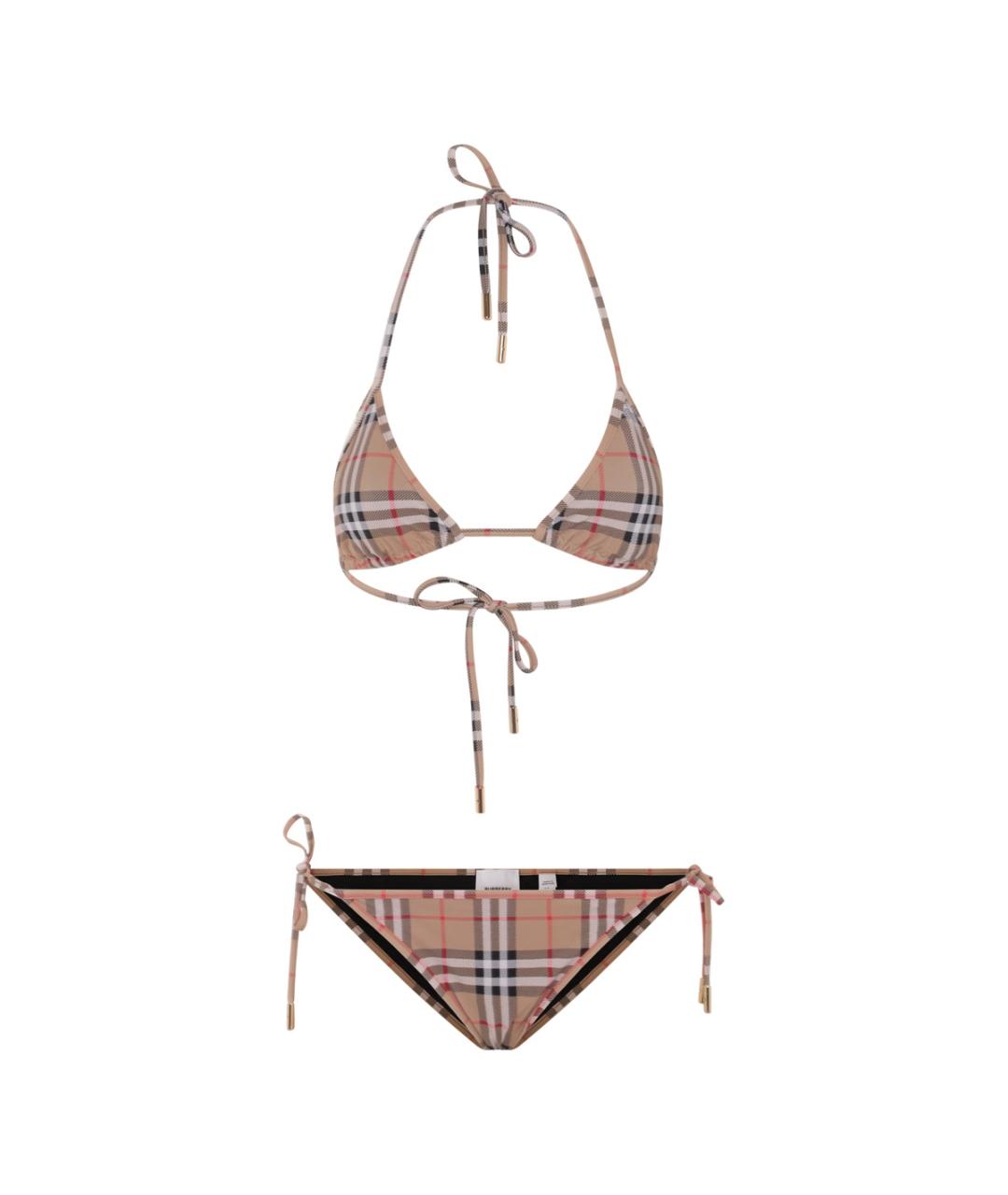 BURBERRY Бежевый синтетический купальник, фото 1