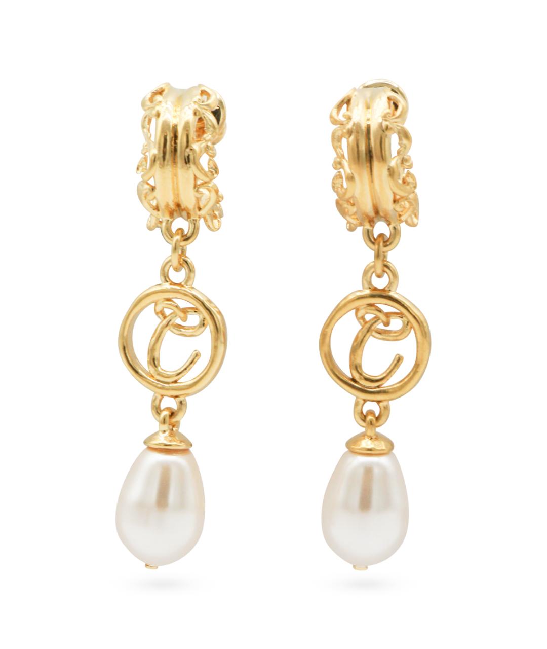 CHLOE Золотые латунные серьги, фото 1