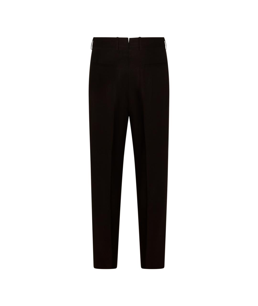 ZEGNA Коричневые льняные повседневные брюки, фото 2