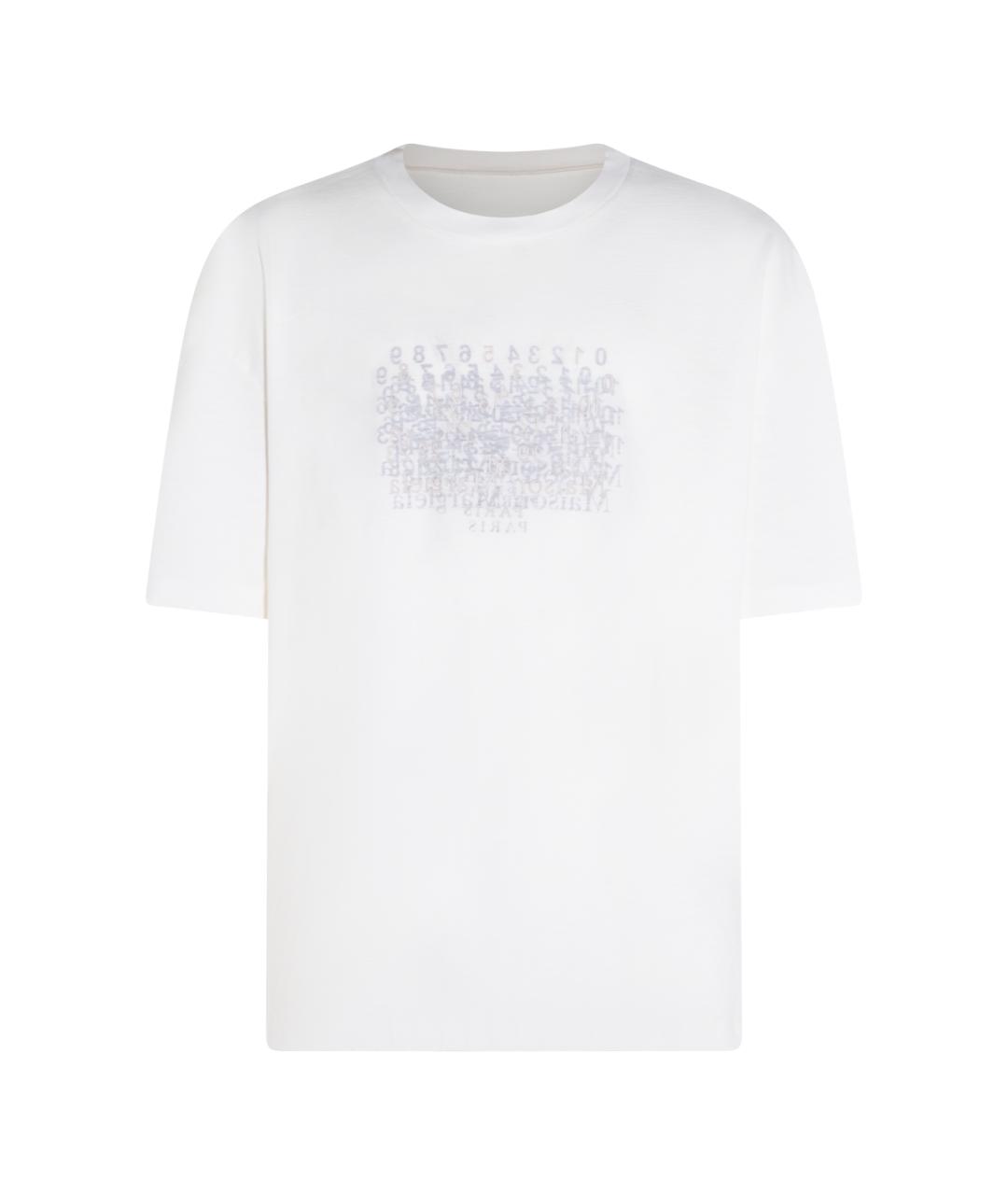 MAISON MARGIELA Белая хлопковая футболка, фото 1