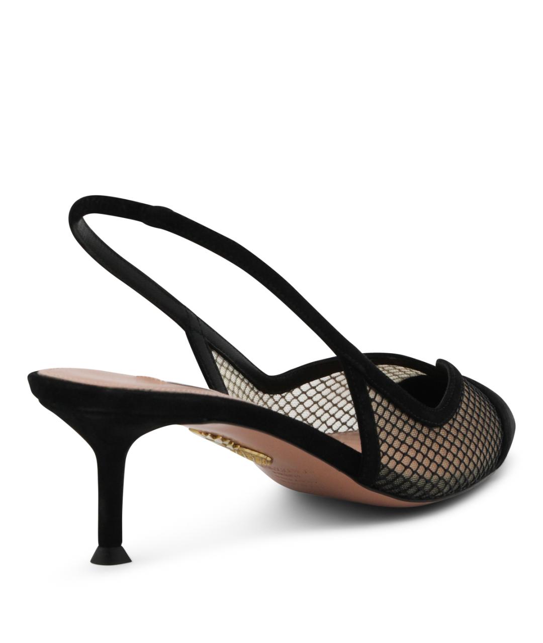 AQUAZZURA Черные кожаные туфли, фото 3