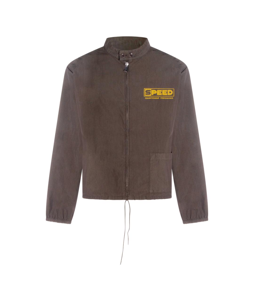 MAISON MARGIELA Коричневая хлопко-эластановая куртка, фото 1