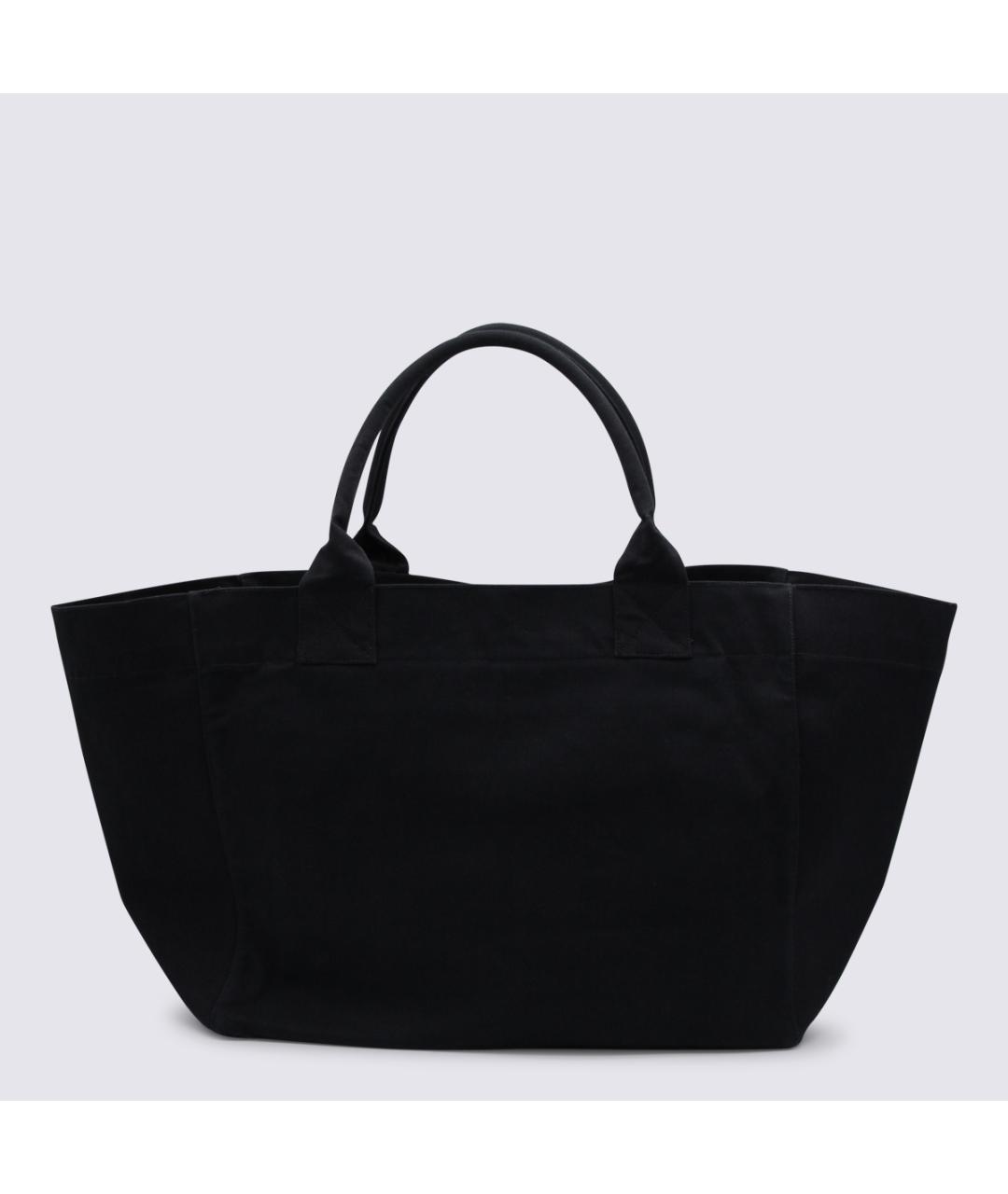 GANNI Черная хлопковая сумка тоут, фото 4