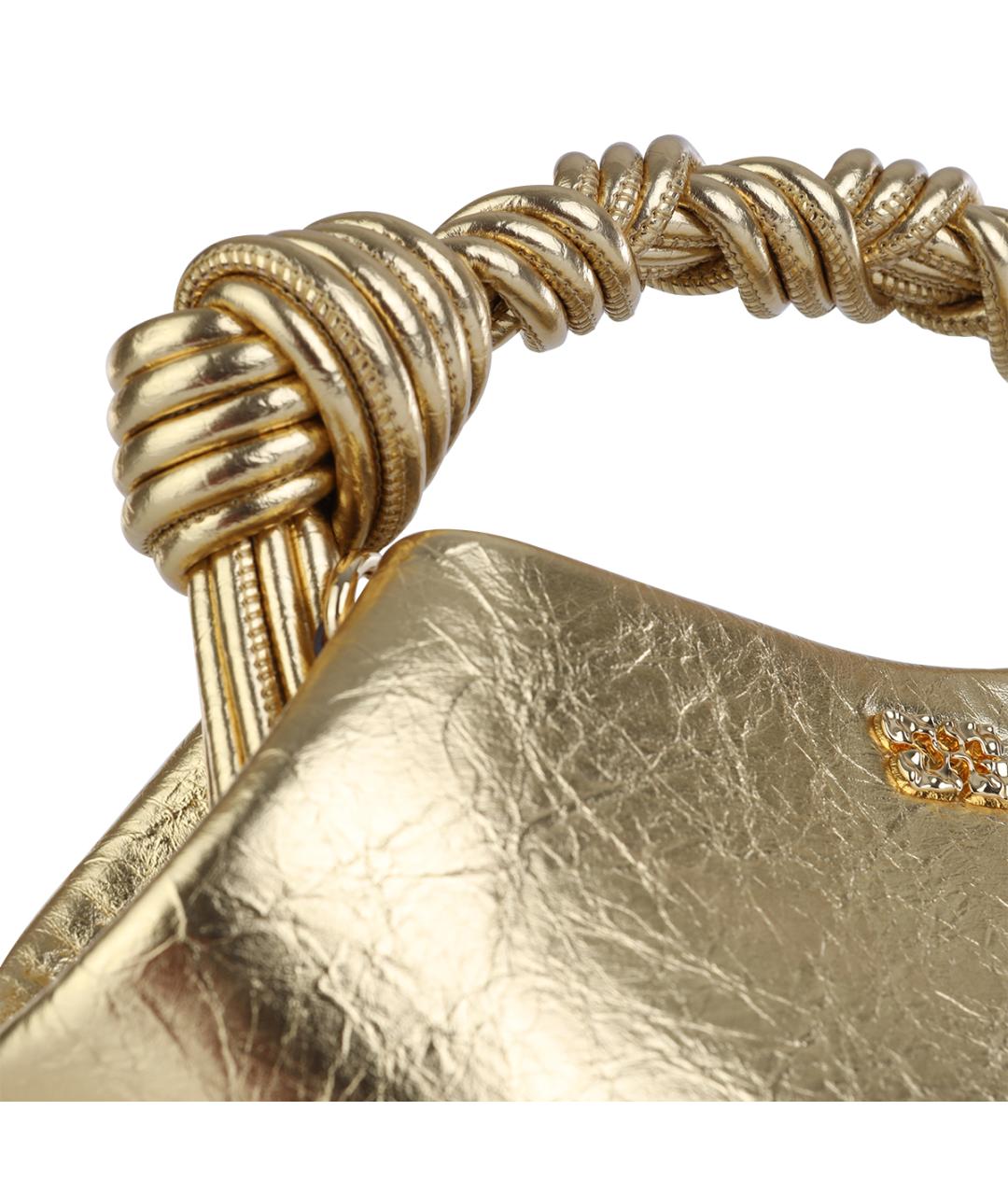 GANNI Золотая сумка с короткими ручками, фото 2