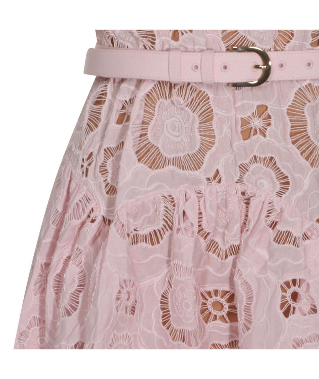 SELF-PORTRAIT Розовое полиэстеровое платье, фото 4