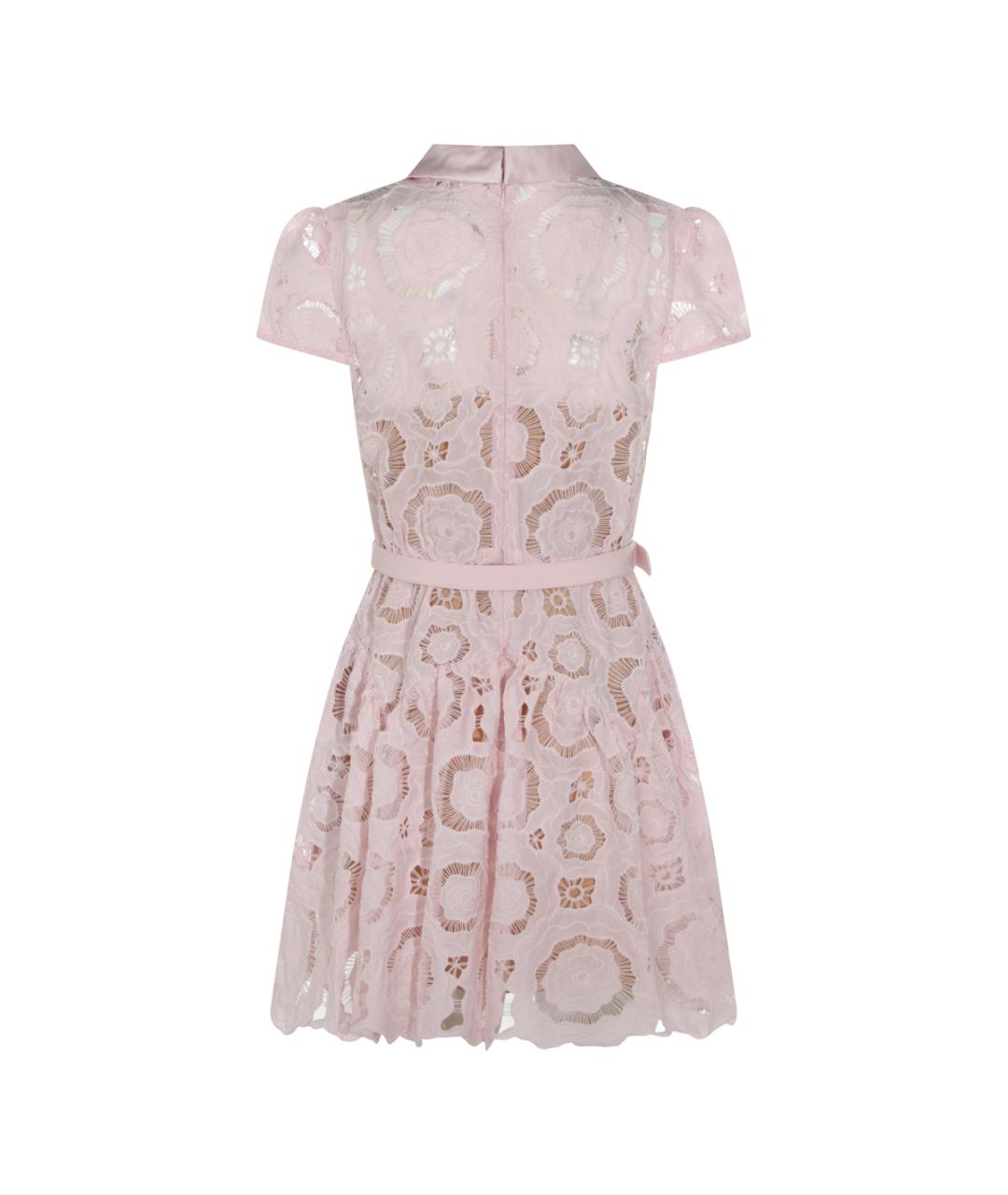 SELF-PORTRAIT Розовое полиэстеровое платье, фото 2