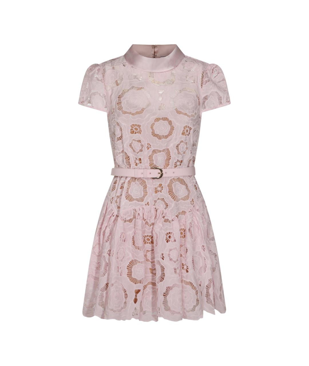 SELF-PORTRAIT Розовое полиэстеровое платье, фото 1