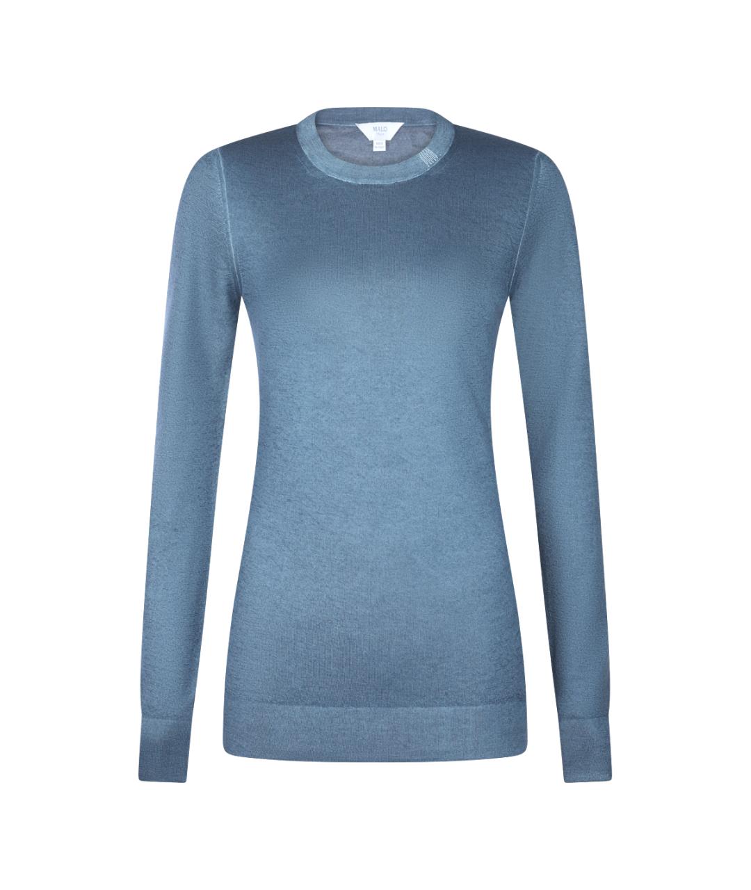MALO Голубой кашемировый джемпер / свитер, фото 1