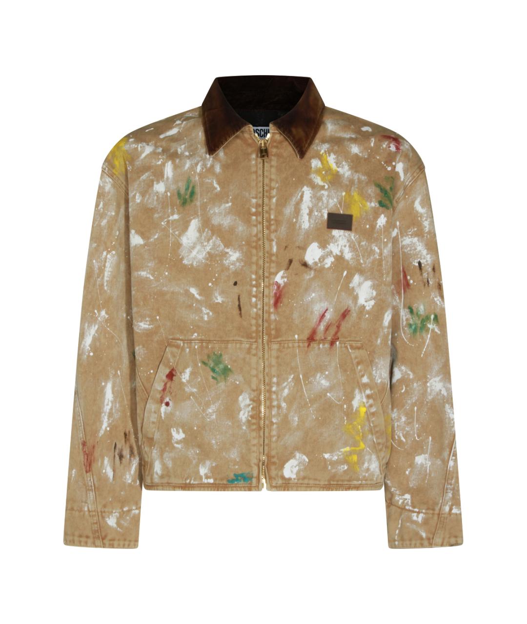 MOSCHINO Бежевая хлопковая куртка, фото 1