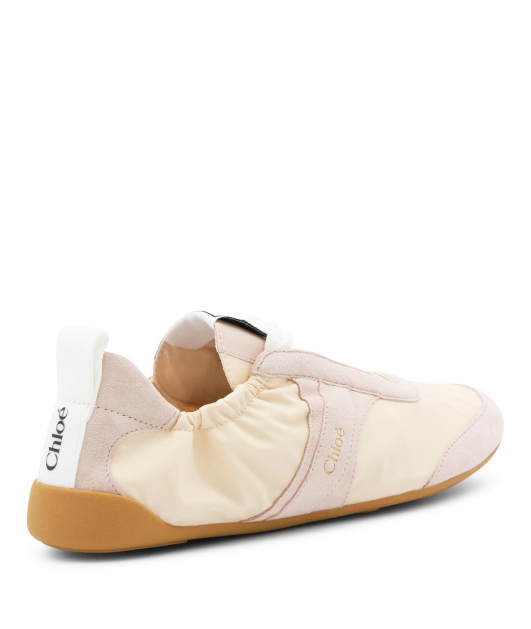 CHLOE Бежевые текстильные кроссовки, фото 3