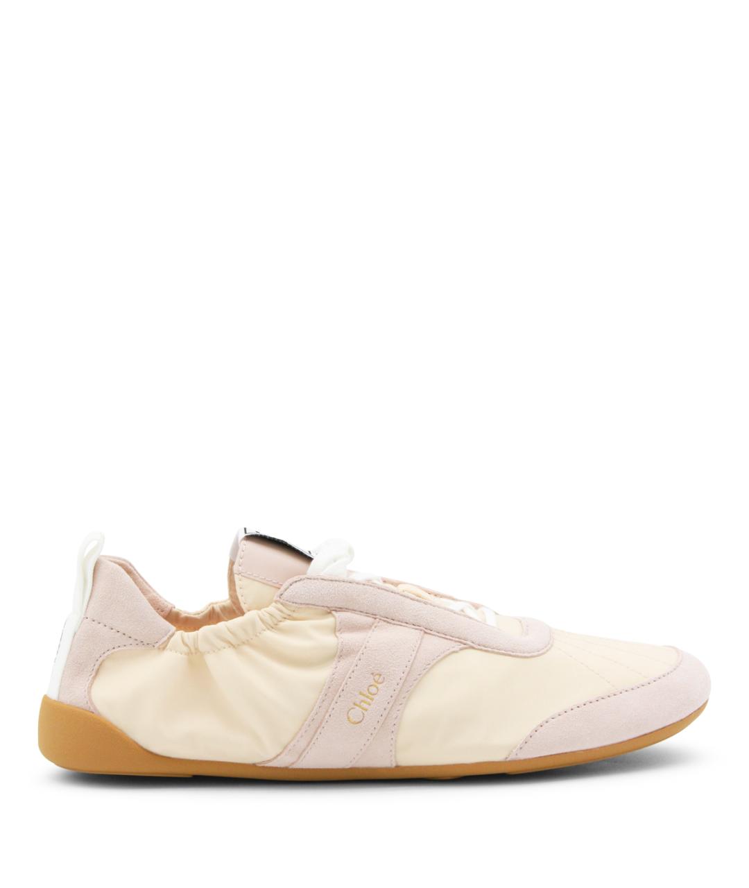 CHLOE Бежевые текстильные кроссовки, фото 1