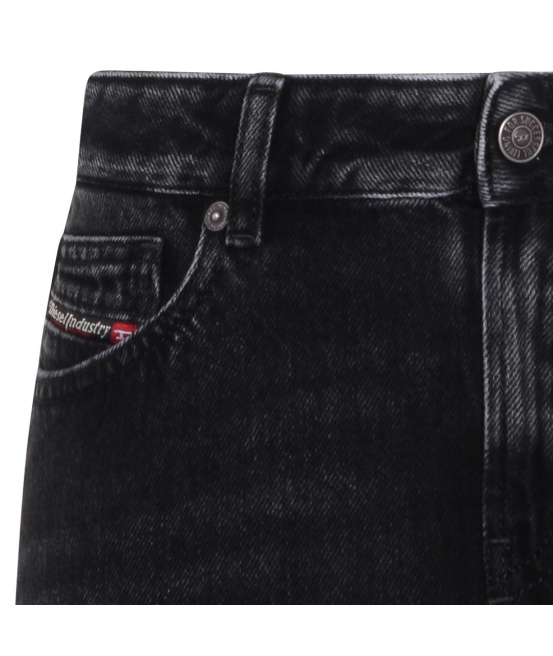 DIESEL Черная хлопковая юбка миди, фото 3