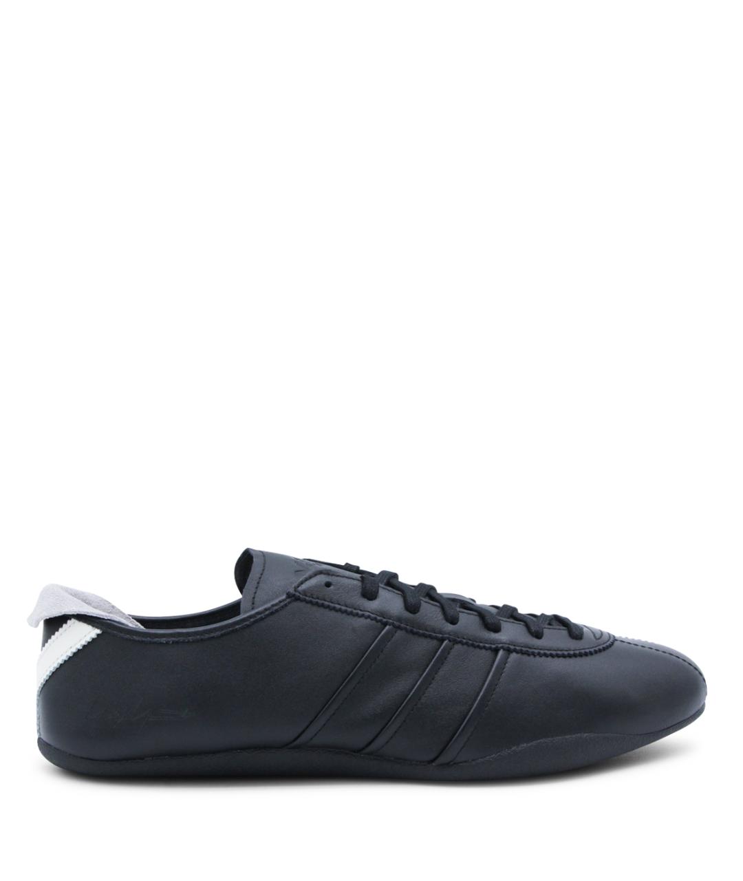 Y-3 Черные кожаные низкие кроссовки / кеды, фото 1