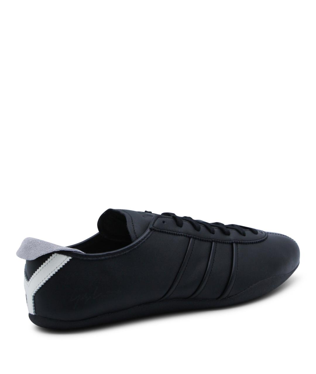 Y-3 Черные кожаные низкие кроссовки / кеды, фото 3