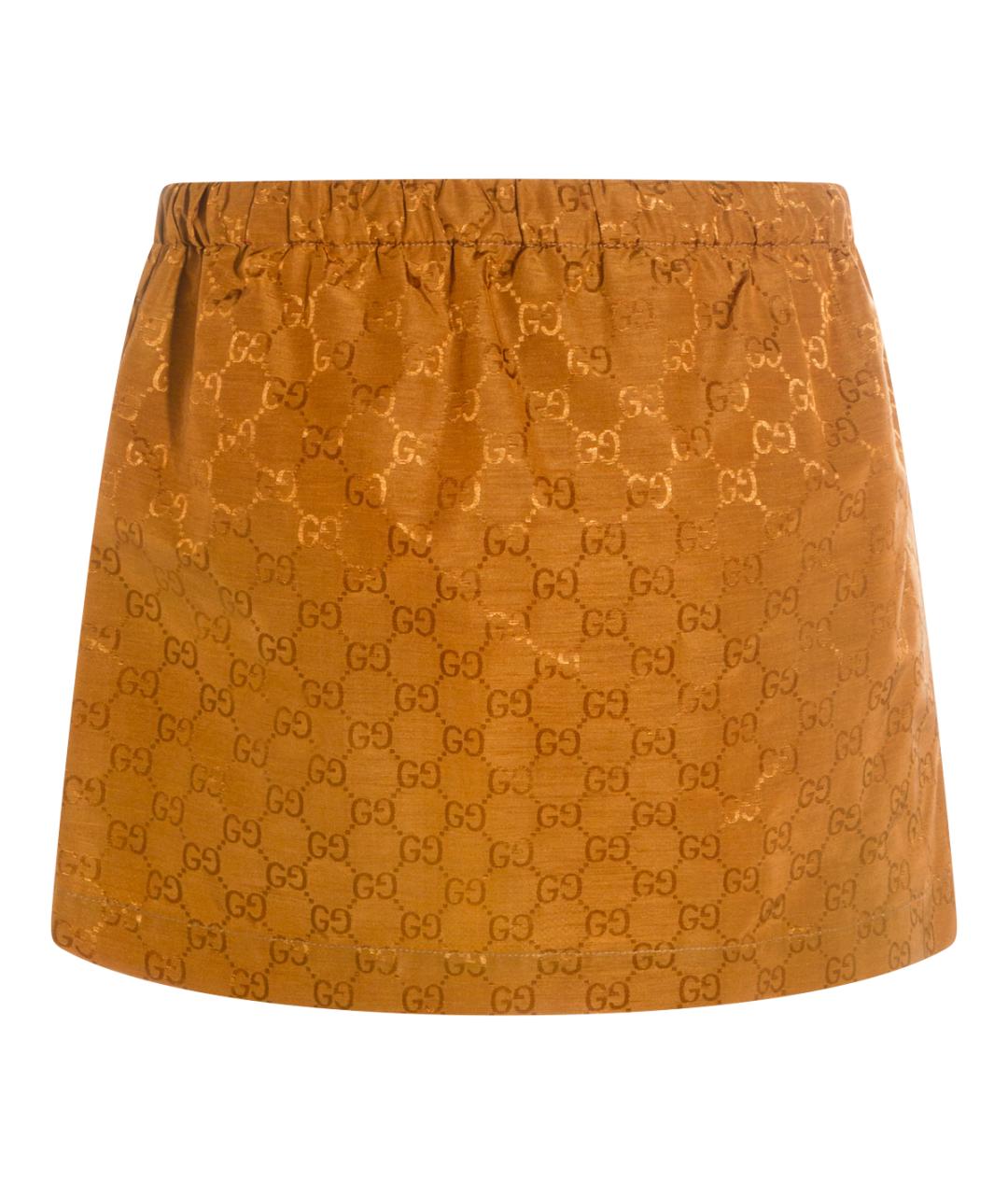 GUCCI Бежевая полиамидовая юбка мини, фото 2