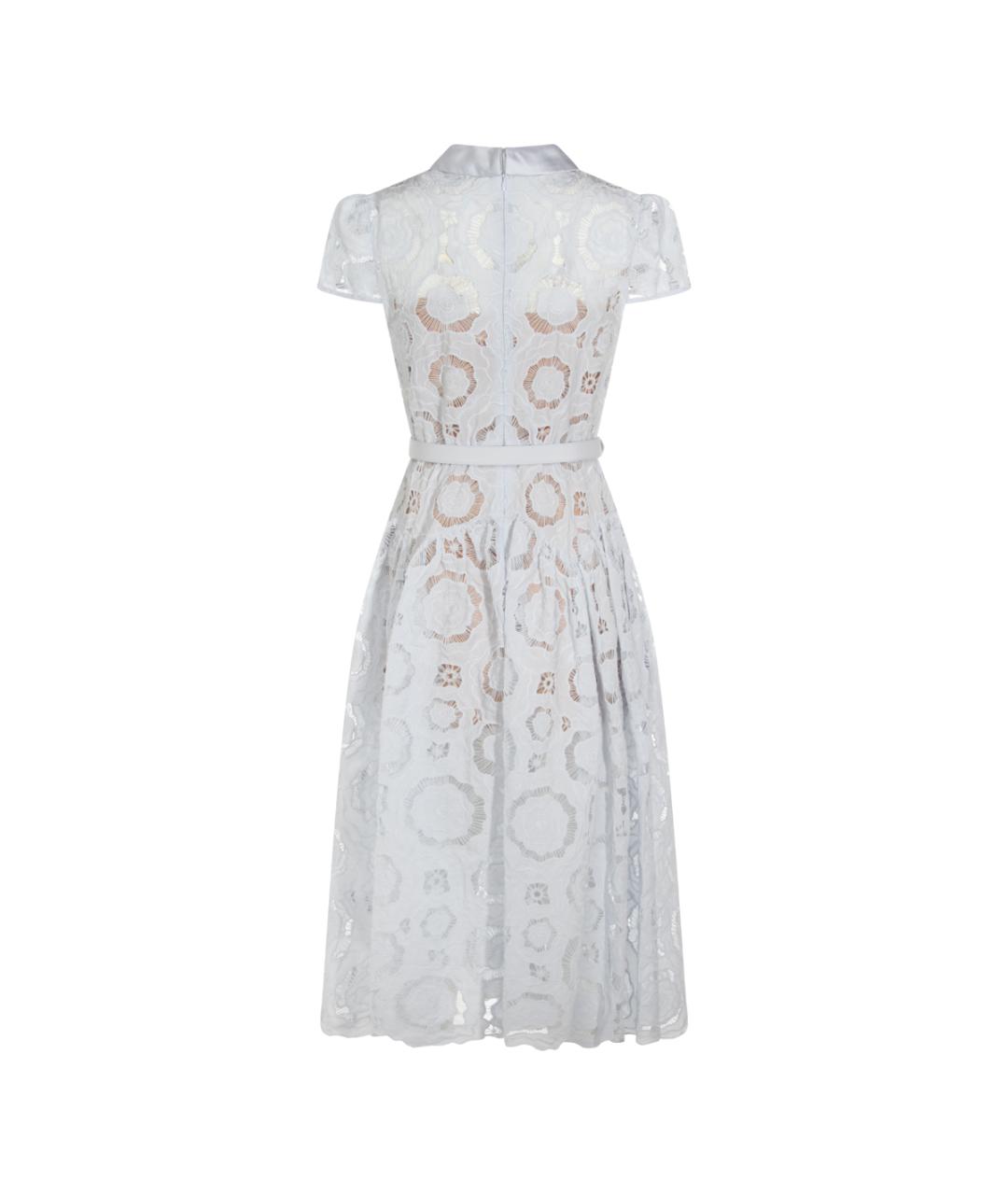 SELF-PORTRAIT Голубое полиэстеровое платье, фото 2