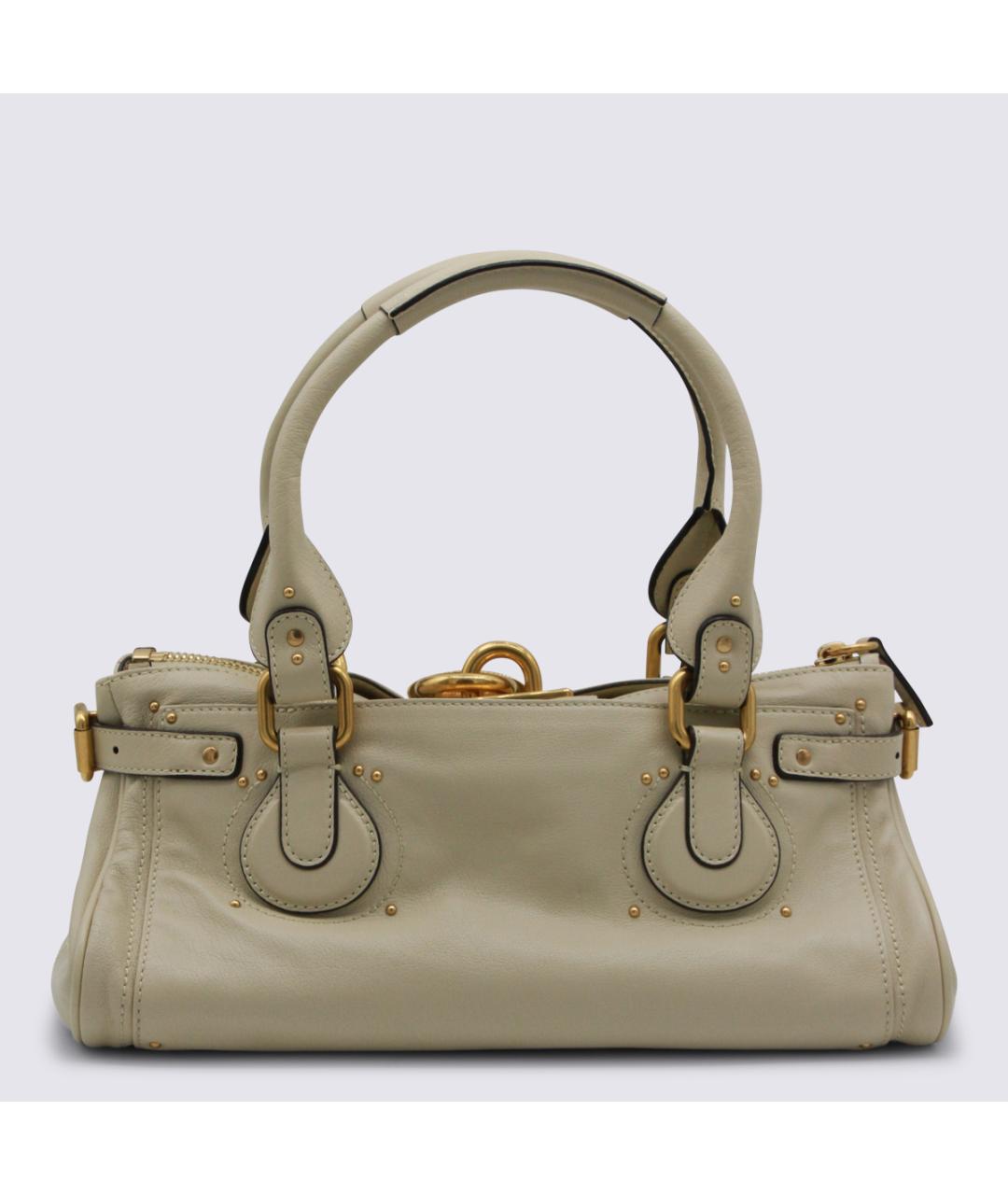 CHLOE Бежевая кожаная сумка через плечо, фото 4