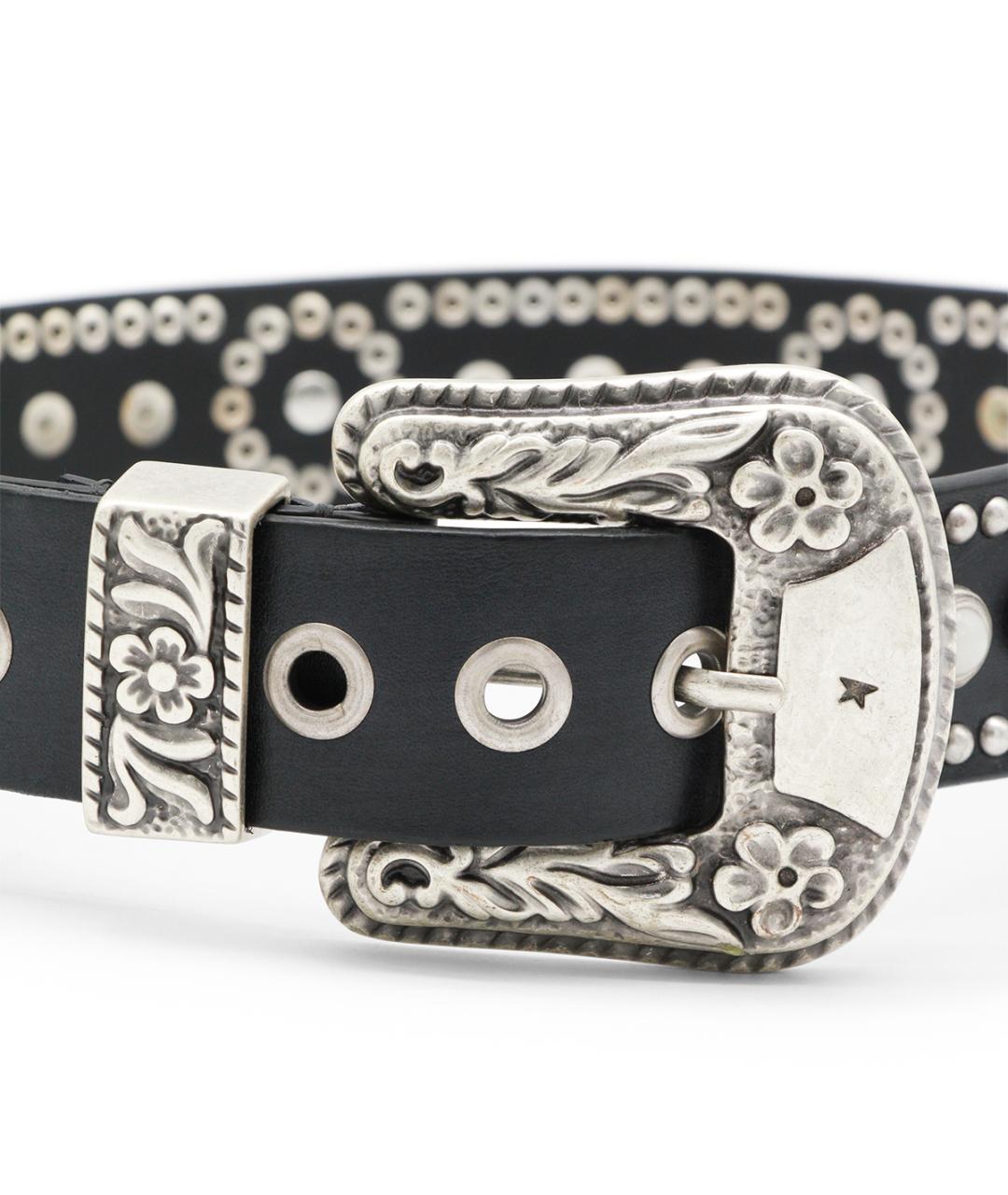 GOLDEN GOOSE DELUXE BRAND Черный кожаный ремень, фото 2