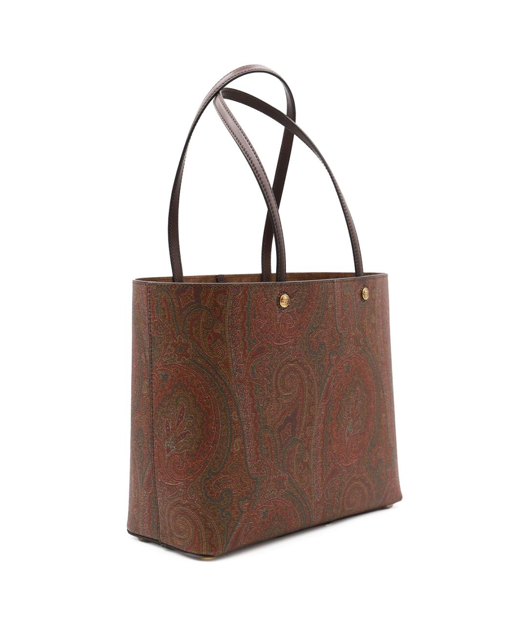 ETRO Коричневая хлопковая сумка тоут, фото 2