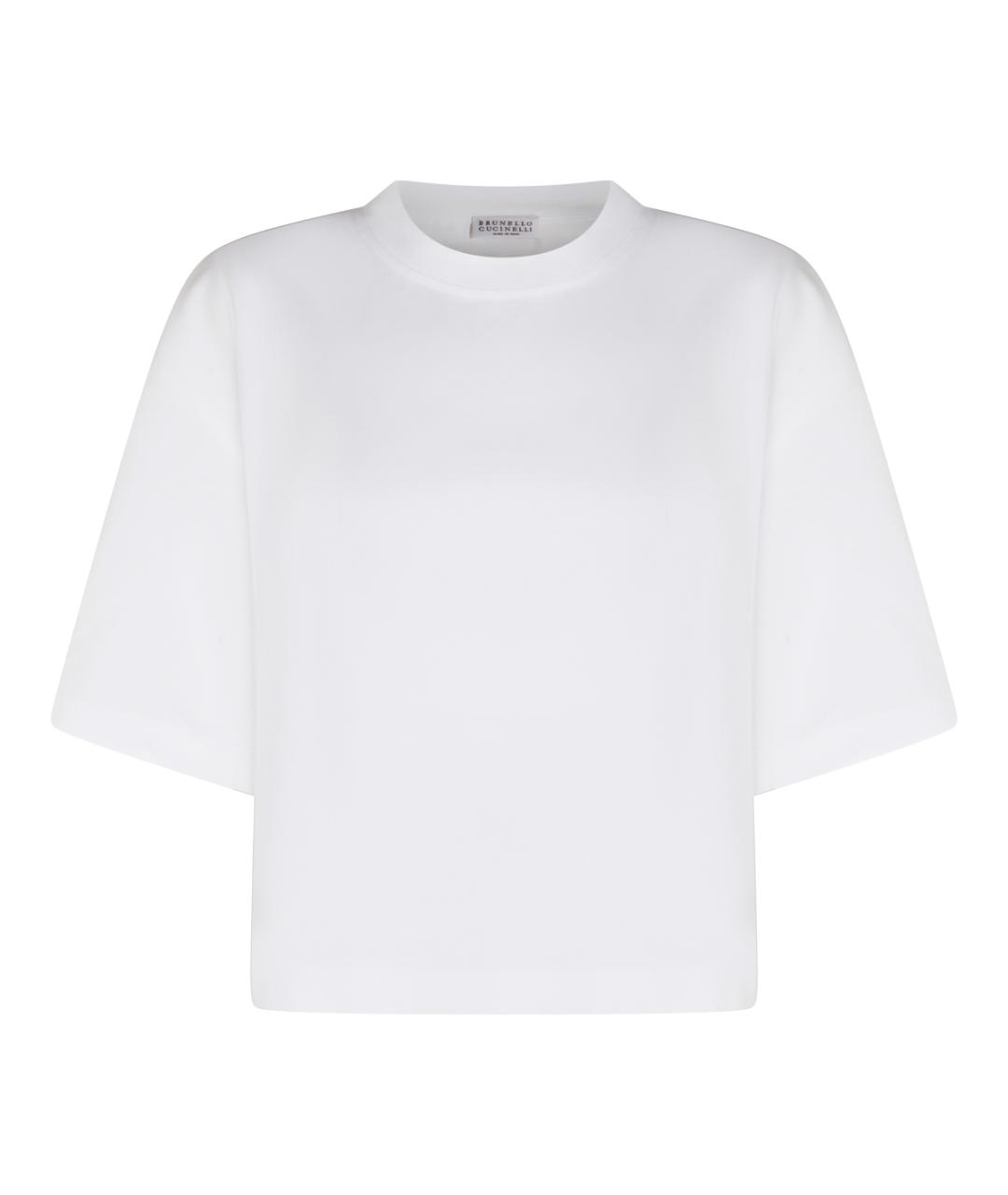 BRUNELLO CUCINELLI Белая хлопковая футболка, фото 1