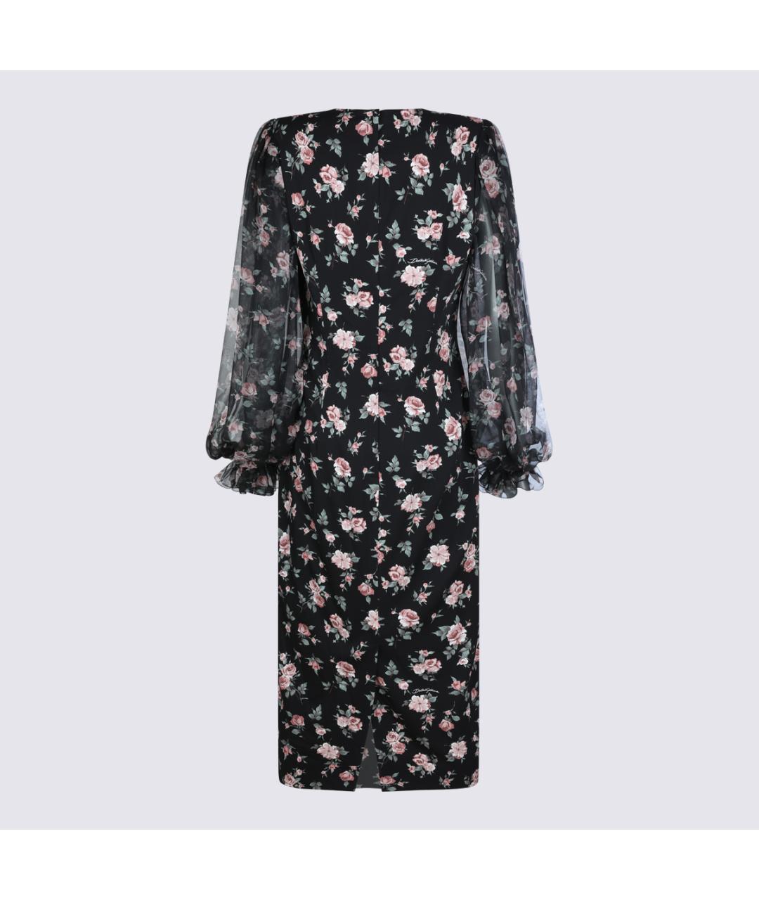 DOLCE&GABBANA Черное шелковое платье, фото 3