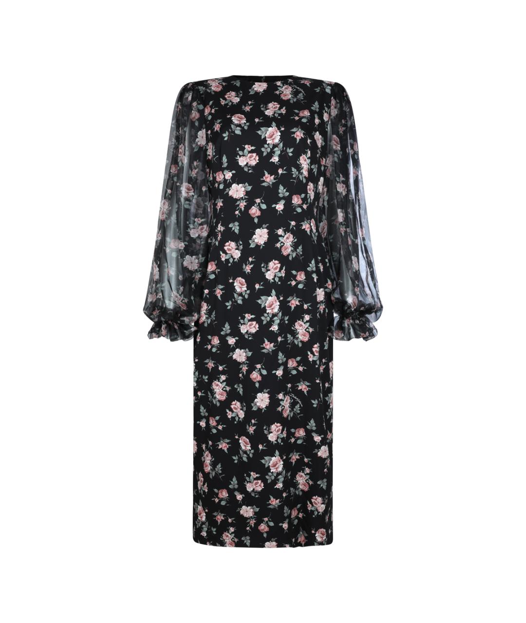 DOLCE&GABBANA Черное шелковое платье, фото 1