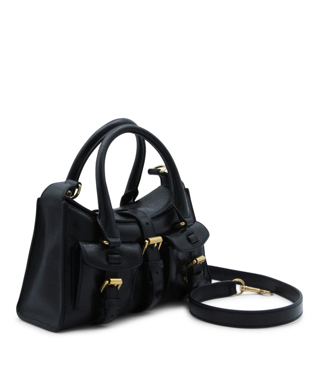 MULBERRY Черная кожаная сумка тоут, фото 2