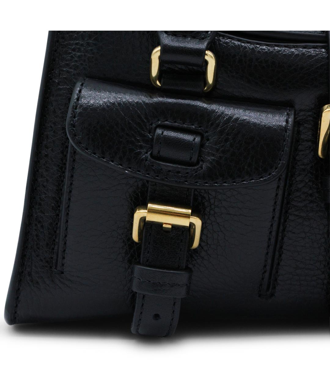 MULBERRY Черная кожаная сумка тоут, фото 4