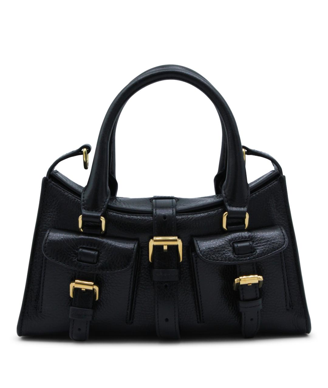 MULBERRY Черная кожаная сумка тоут, фото 1