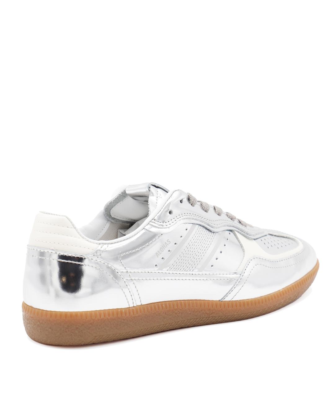 ALOHAS Серебряные кожаные кеды, фото 3