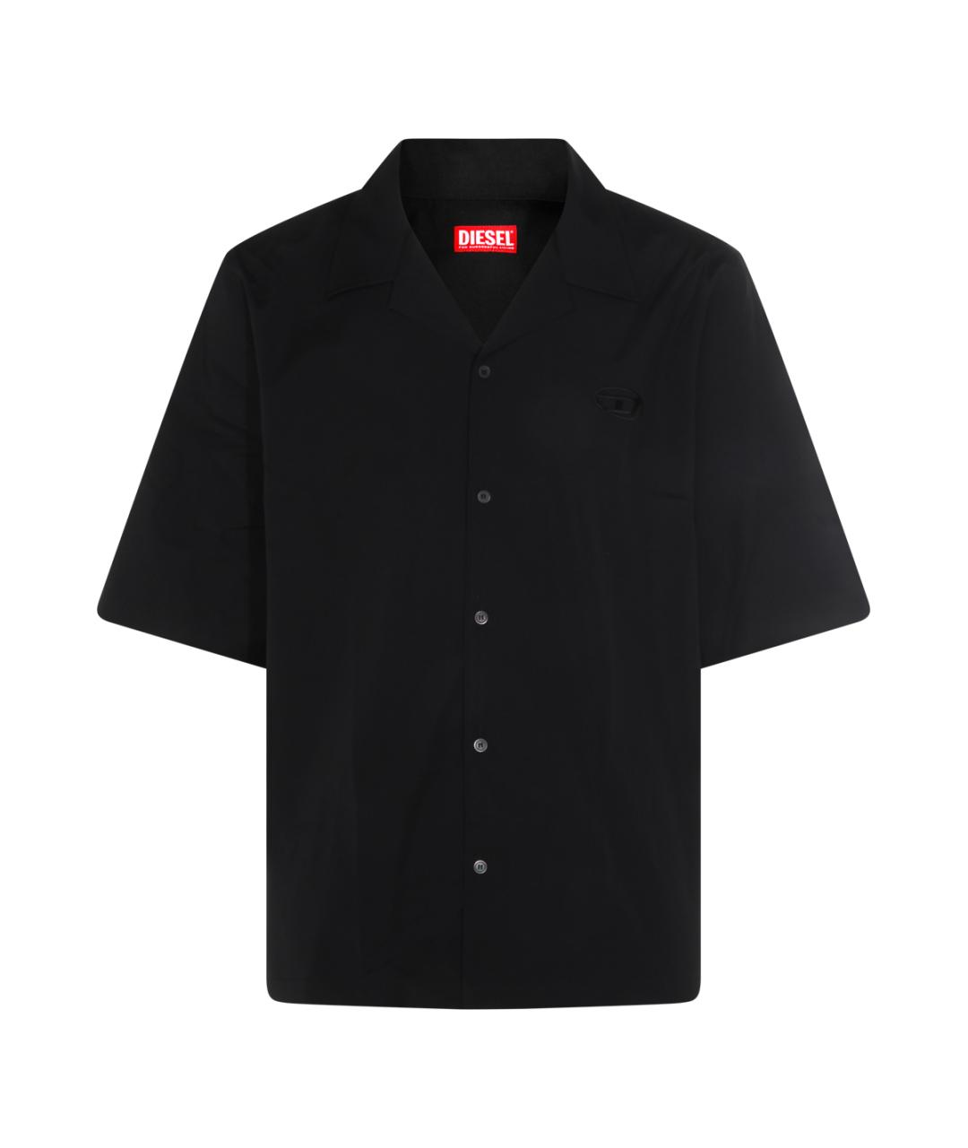DIESEL Черная хлопковая классическая рубашка, фото 1