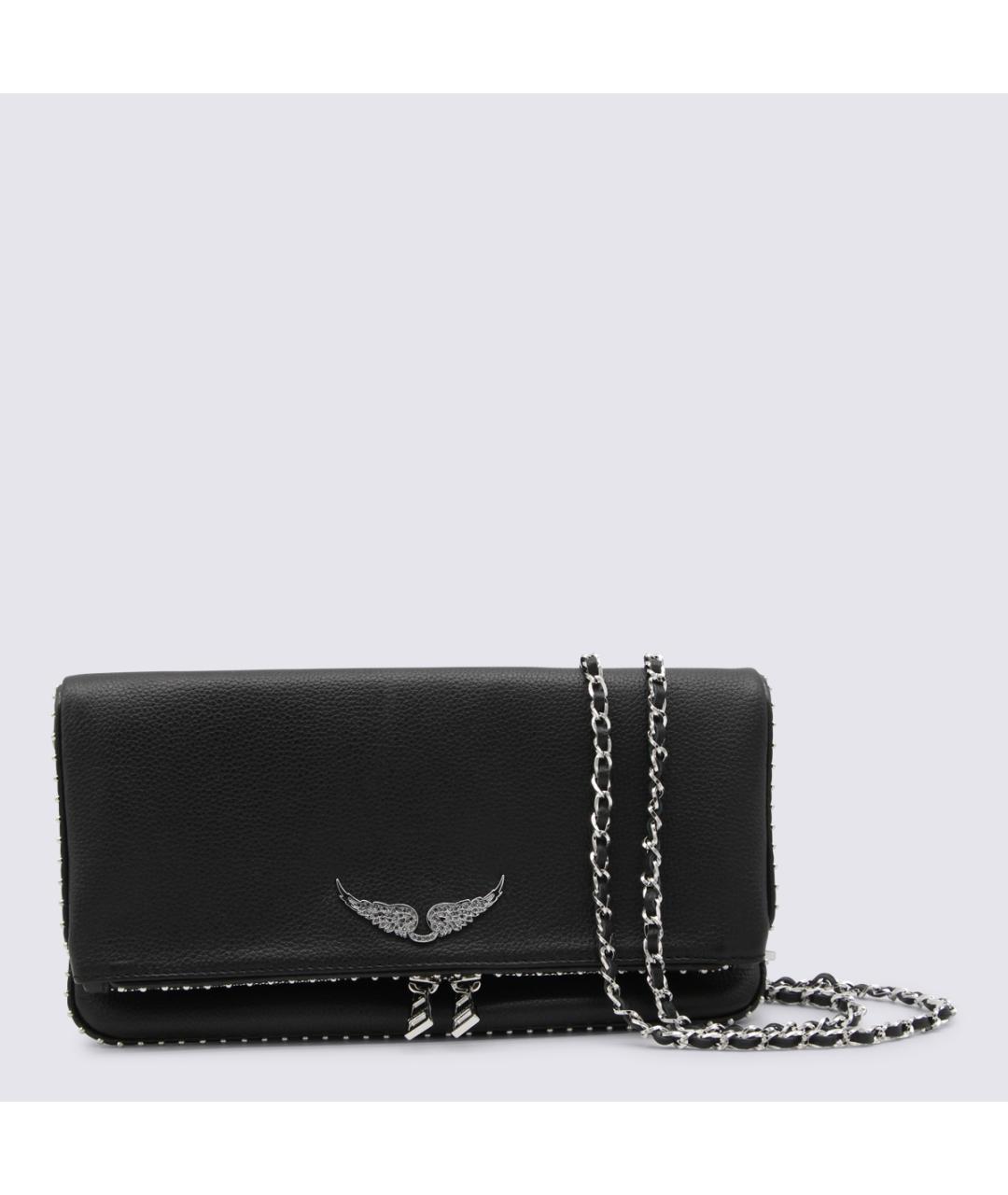ZADIG & VOLTAIRE Черная кожаная сумка через плечо, фото 2