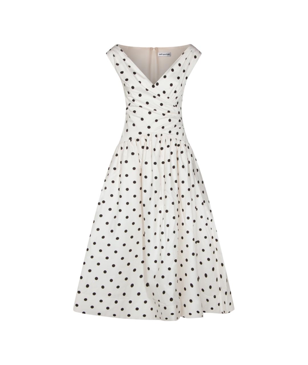 SELF-PORTRAIT Белое хлопковое повседневное платье, фото 1