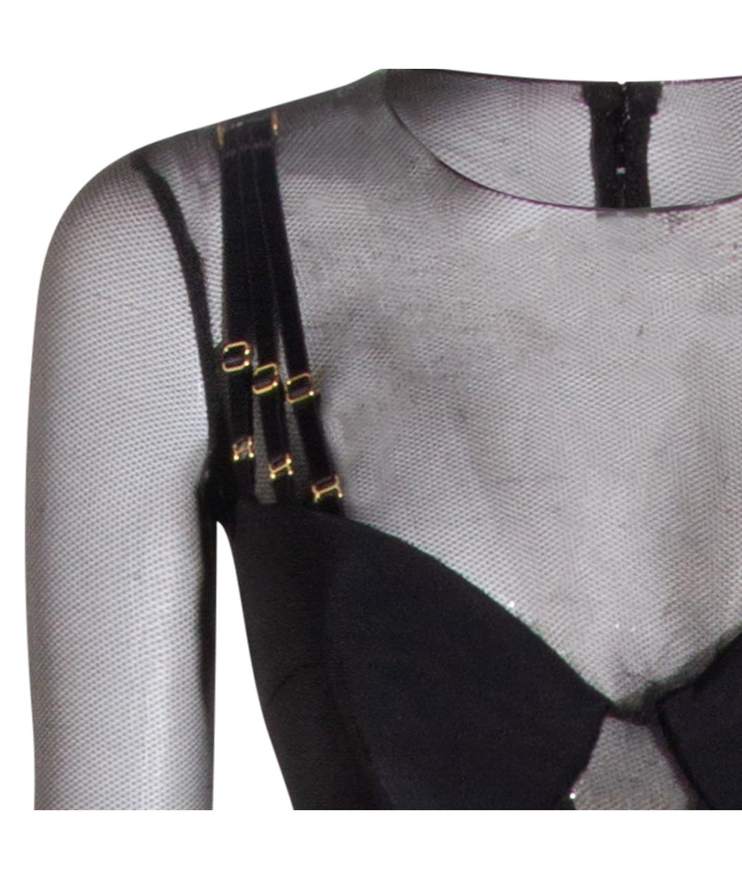 ELISABETTA FRANCHI Черный полиамидовый комбинезон, фото 4