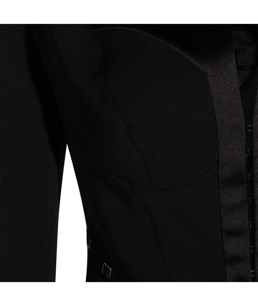 ELISABETTA FRANCHI Черный полиэстеровый жакет/пиджак, фото 4