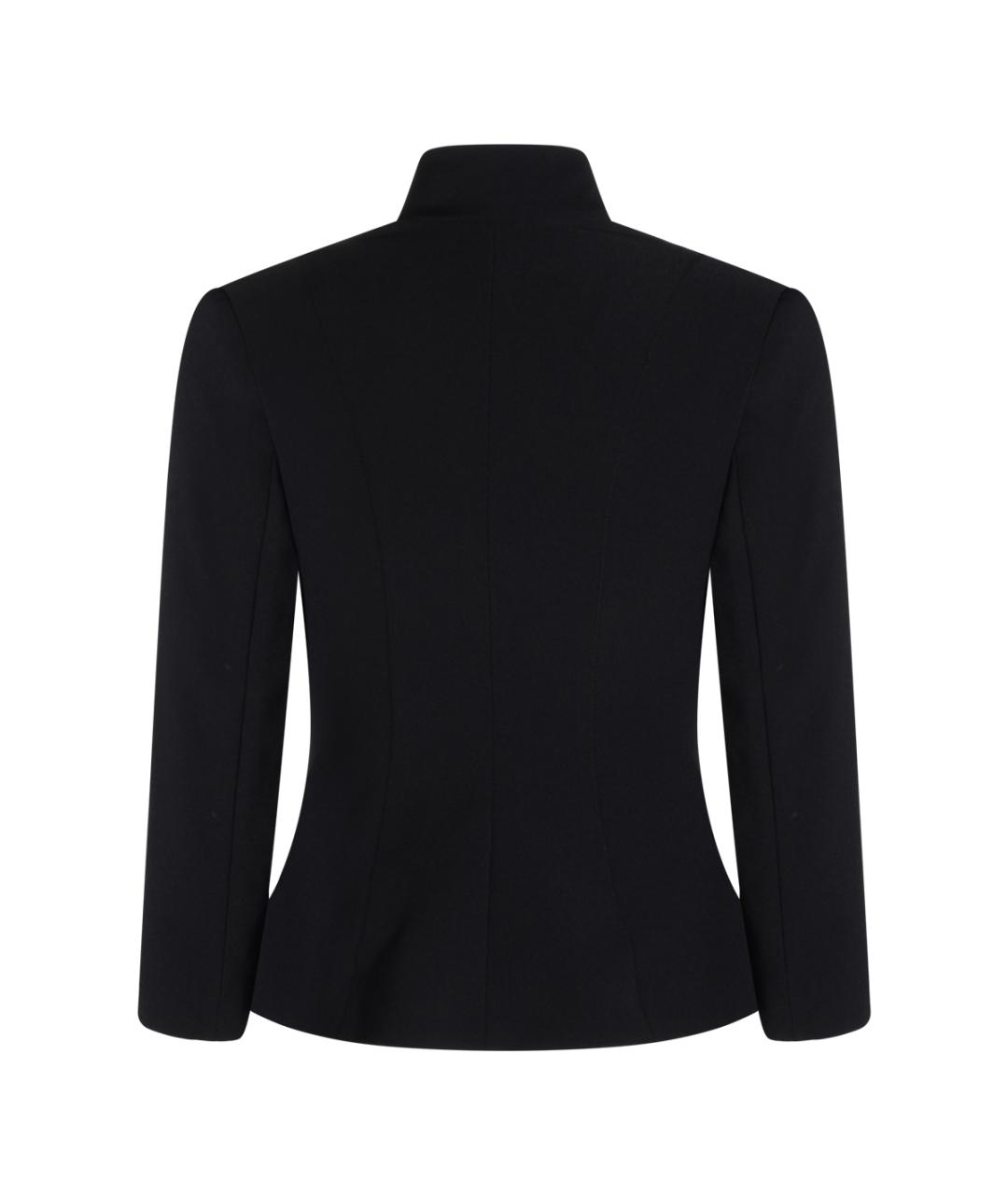 ELISABETTA FRANCHI Черный полиэстеровый жакет/пиджак, фото 2