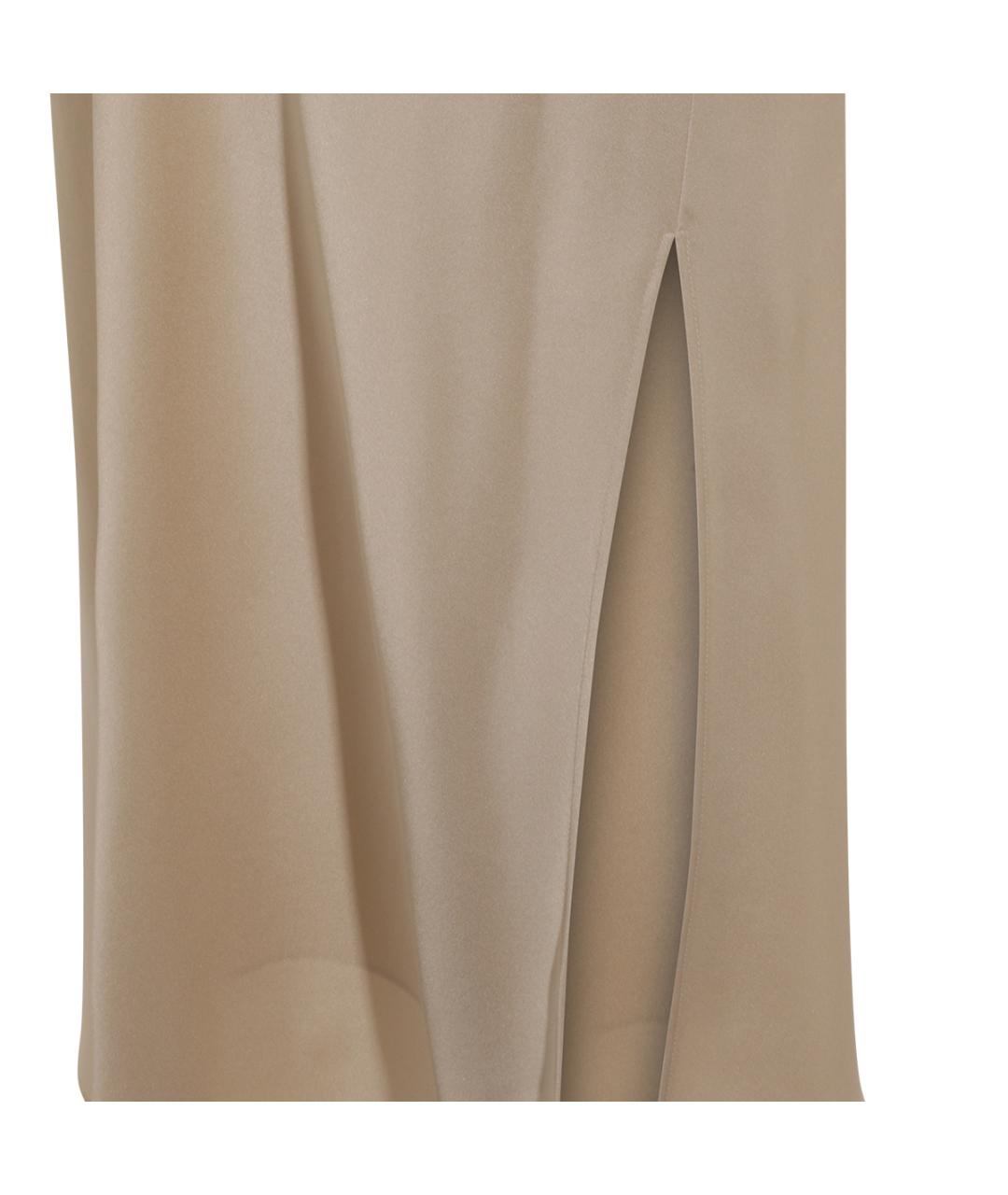 BRUNELLO CUCINELLI Бежевая ацетатная юбка миди, фото 3
