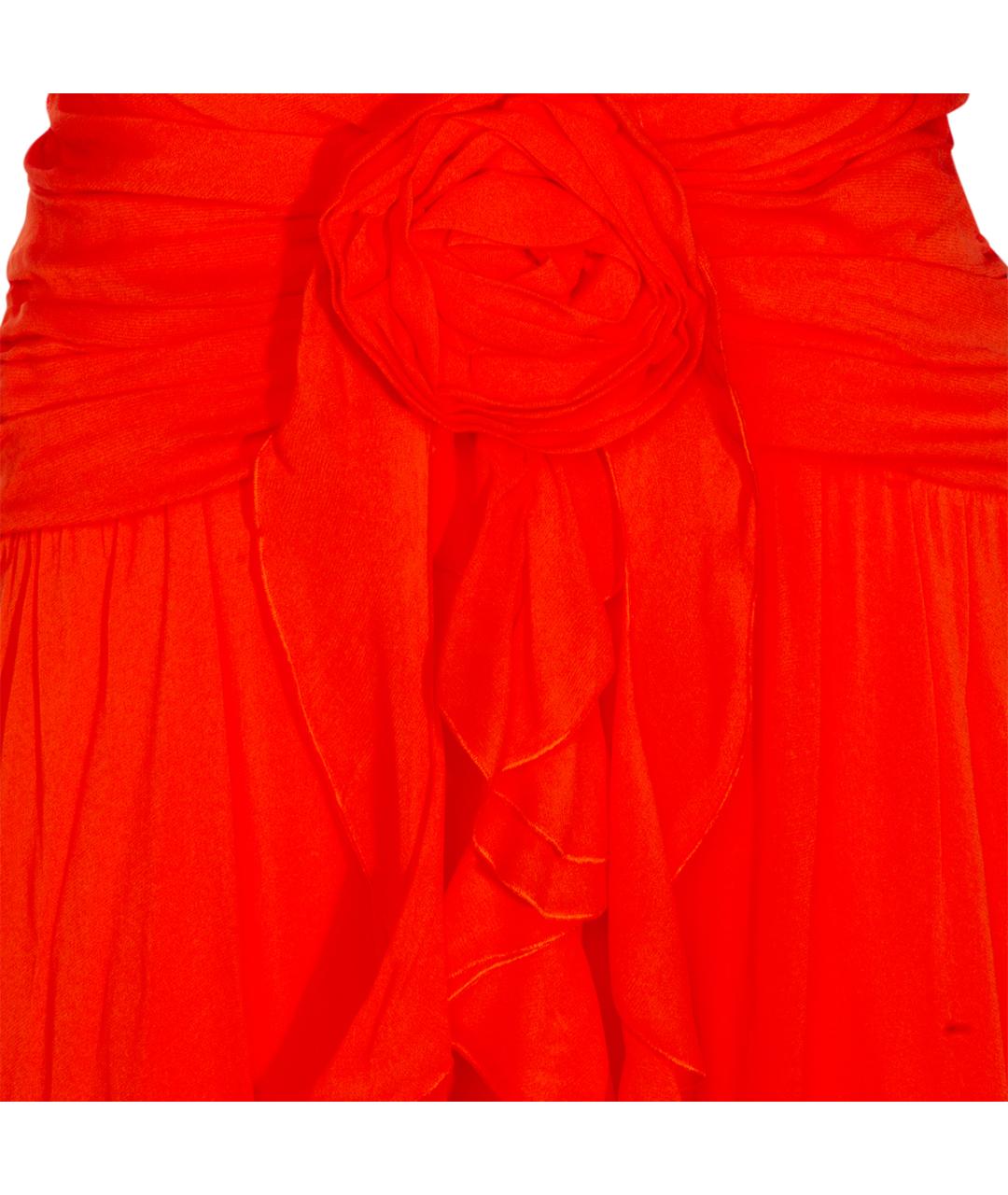 BLUMARINE Оранжевое вискозное платье, фото 3