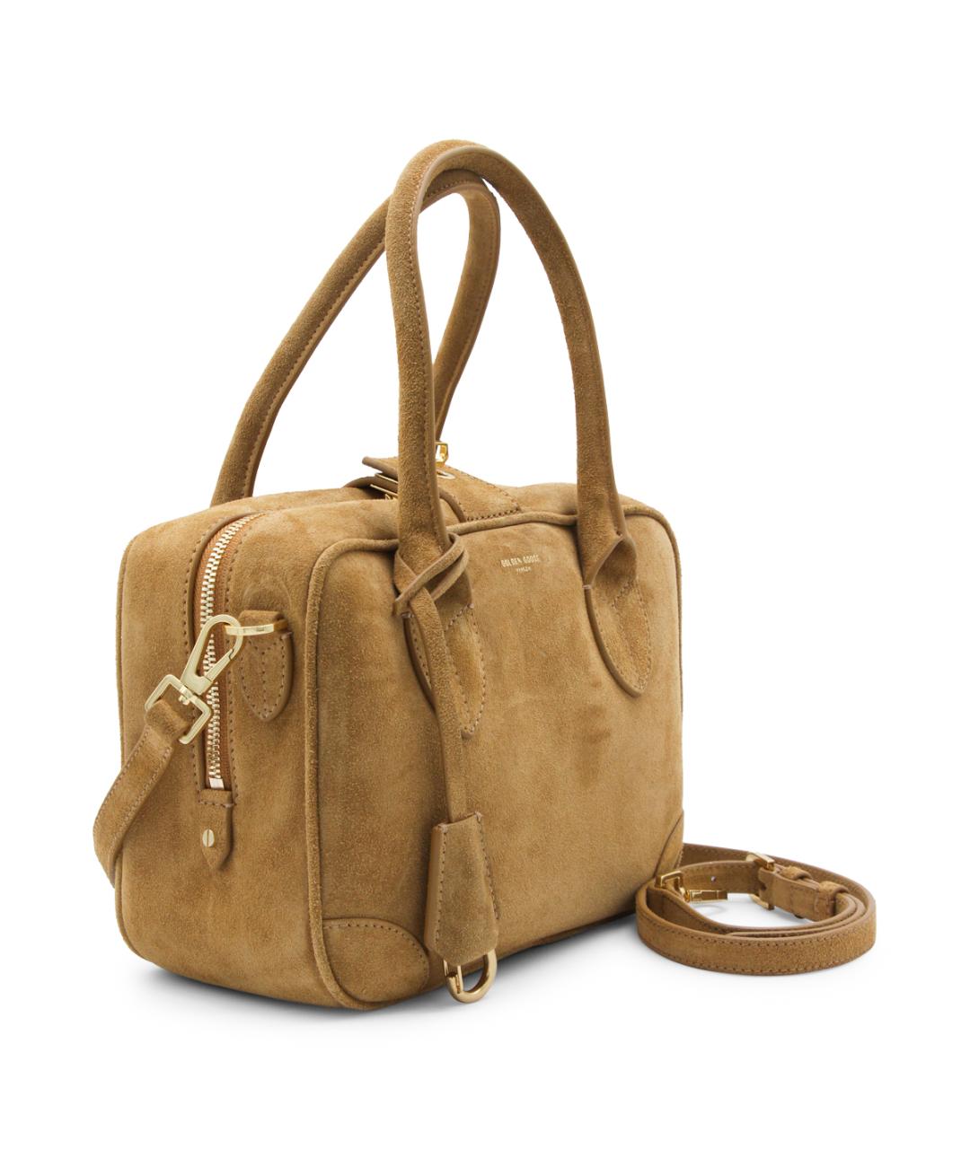 GOLDEN GOOSE DELUXE BRAND Бежевая замшевая сумка тоут, фото 2