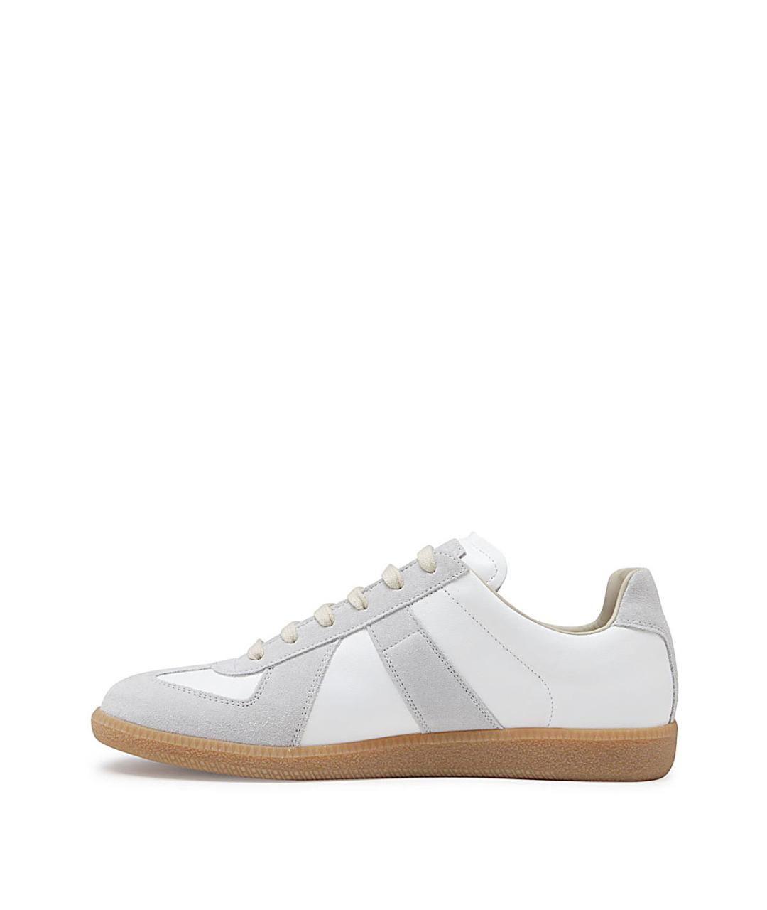 MAISON MARGIELA Белые кожаные кеды, фото 2