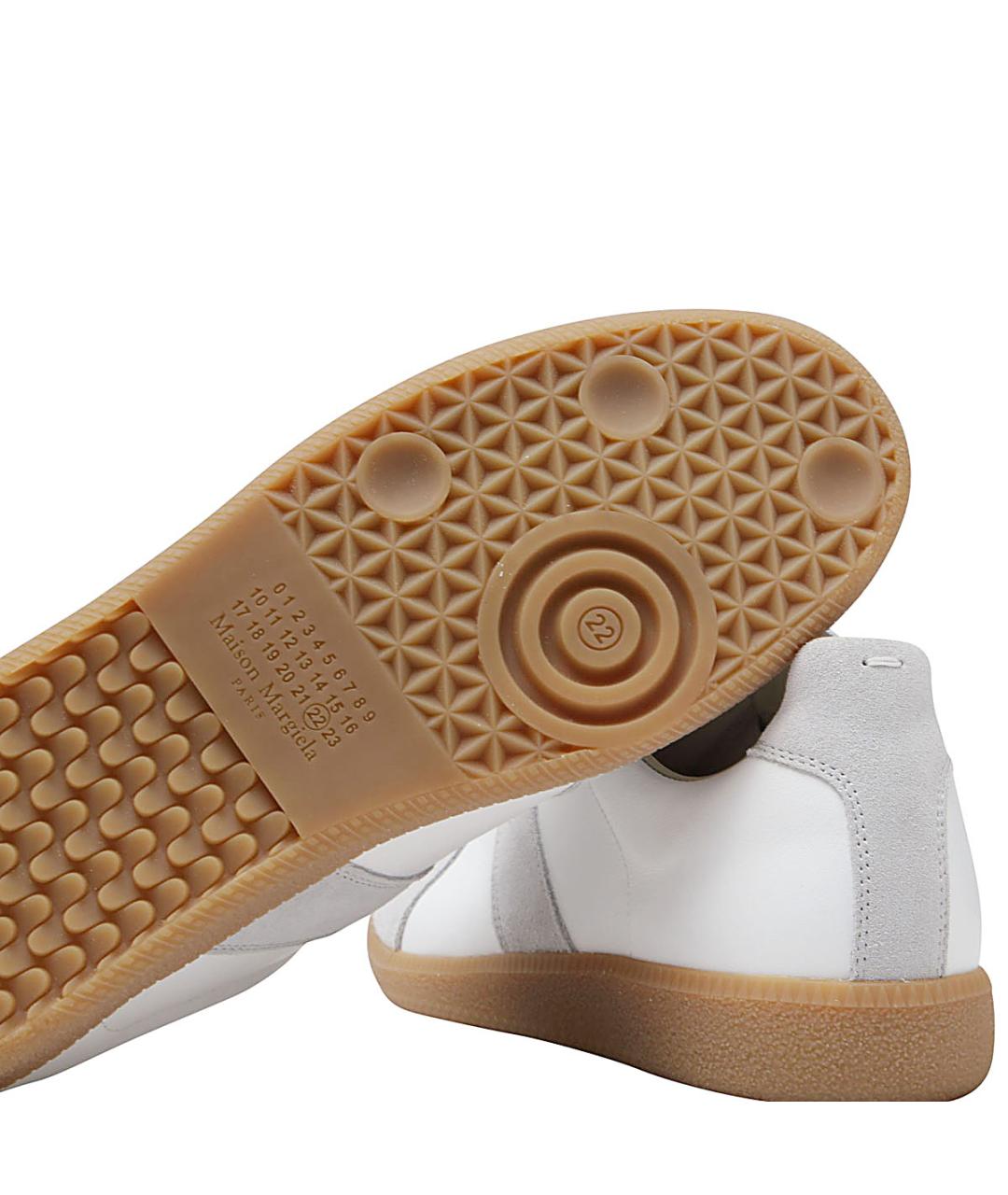 MAISON MARGIELA Белые кожаные кеды, фото 4