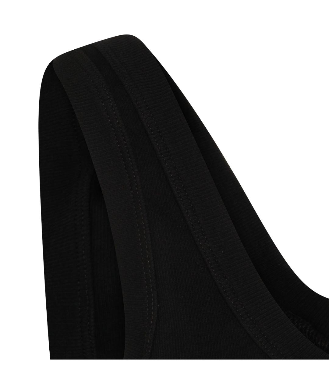 BRUNELLO CUCINELLI Черная хлопковая майка, фото 3