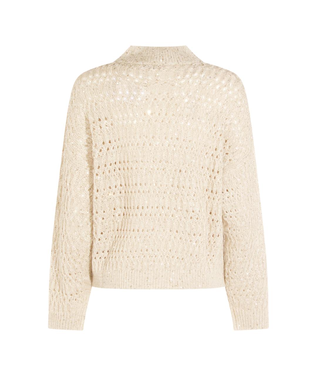 BRUNELLO CUCINELLI Бежевый льняной кардиган, фото 2