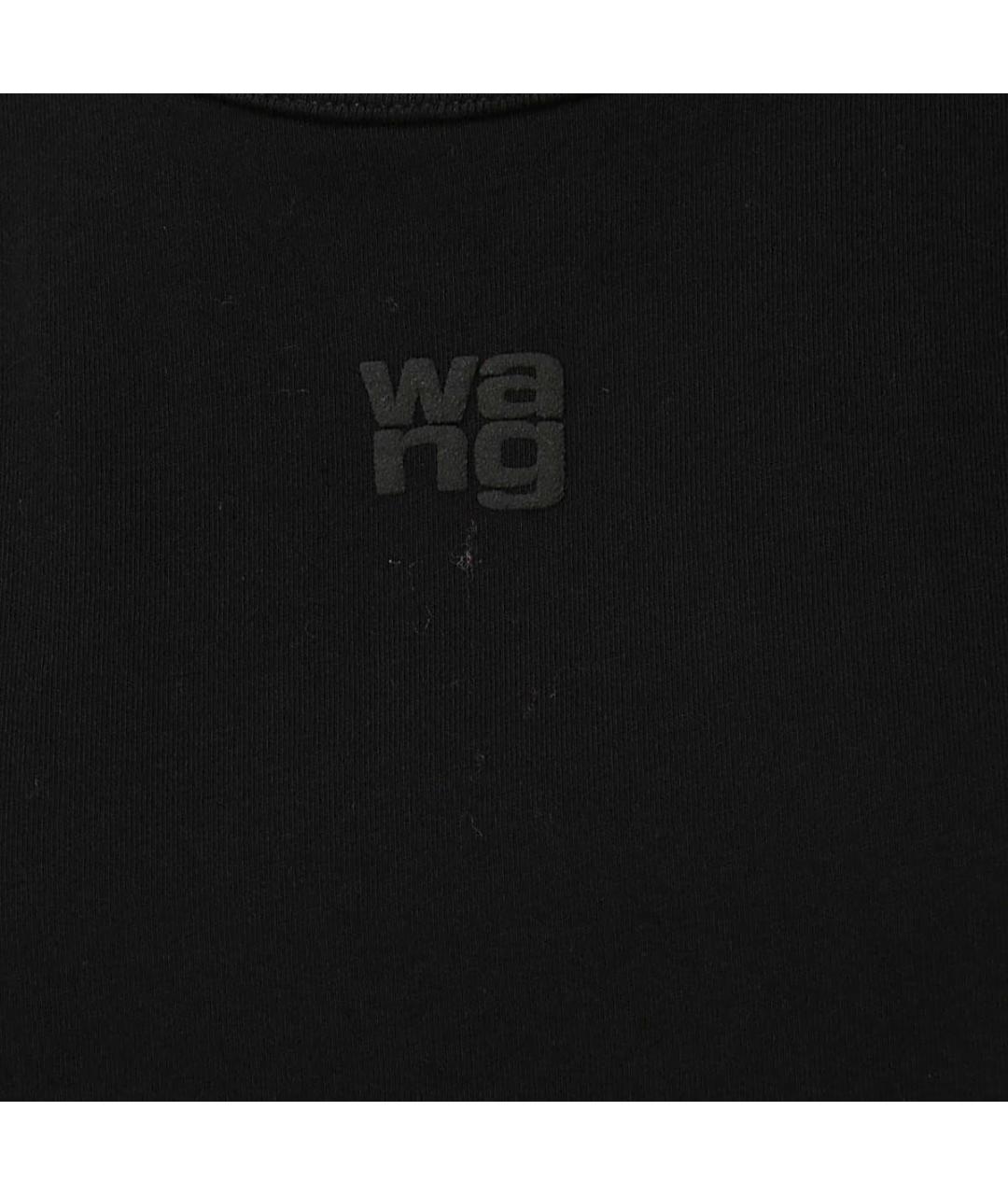 ALEXANDER WANG Черная хлопковая футболка, фото 4