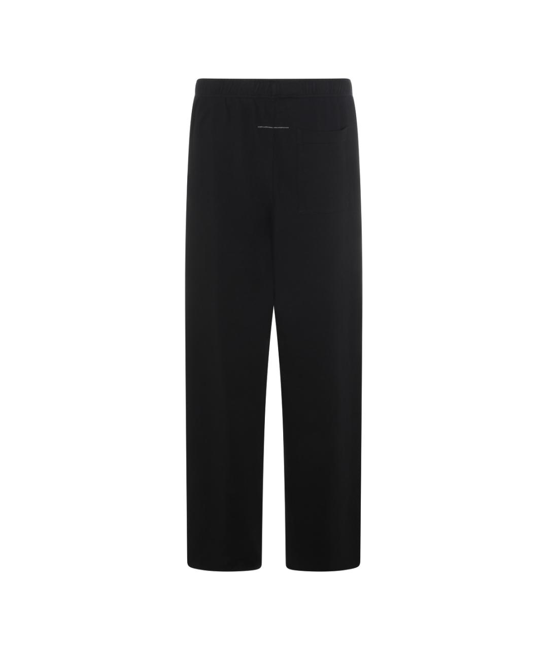 MM6 MAISON MARGIELA Черные хлопковые прямые брюки, фото 2